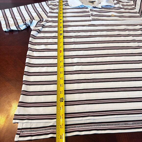 Adidas Climalite Mens White & Red Striped Polo Shirt Size L - Picture 7 of 9